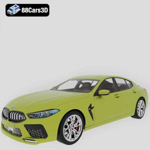 BMW M8 Gran Coupe Competition 2020 3D Model Luxury Sports Sedan for Rendering