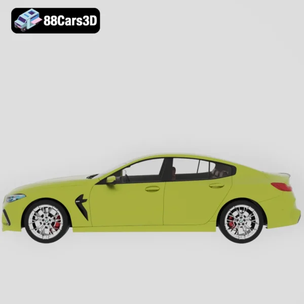 BMW M8 Gran Coupe Competition 2020 3D Model Luxury Sports Sedan for Rendering