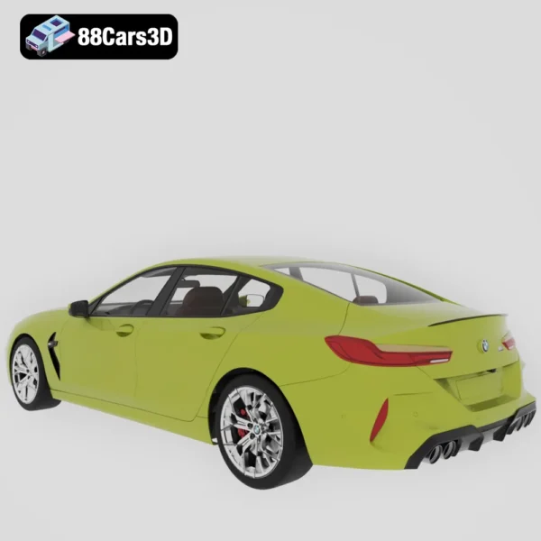 BMW M8 Gran Coupe Competition 2020 3D Model Luxury Sports Sedan for Rendering