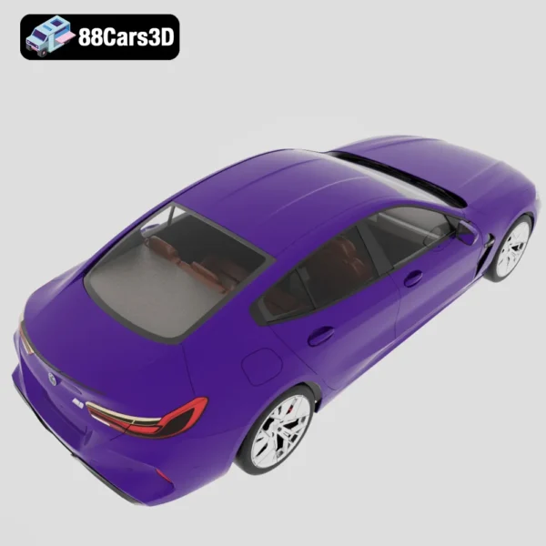 BMW M8 Gran Coupe Competition 2020-005 BMW M8 Gran Coupe Competition 2020 3D Model High-Performance Luxury Sedan