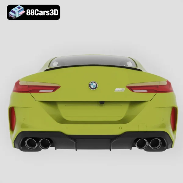 BMW M8 Gran Coupe Competition 2020 3D Model Luxury Sports Sedan for Rendering