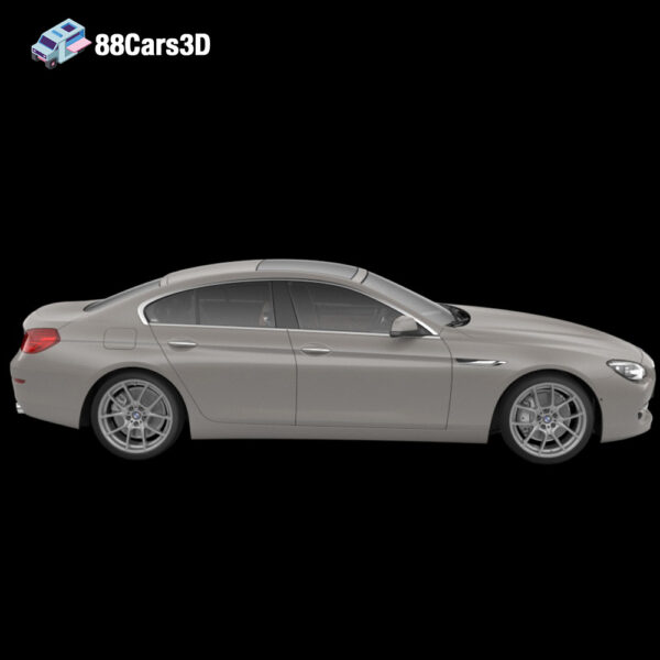 BMW 6 Series 640i F06 3D Model Gran Coupe Luxury Sport Fastback