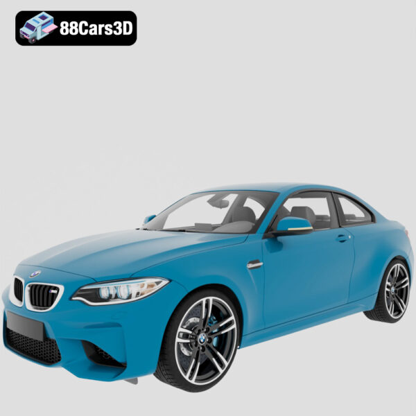 BMW M2 Coupe 2016 3D Model Compact Performance Sports Coupe