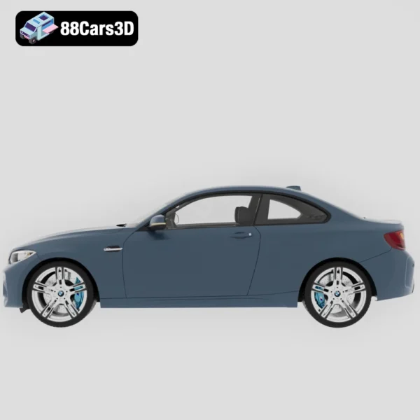 BMW_M2_Coupe_2016-002 BMW M2 Coupe 3D Model Luxury Sports Coupe Game Use