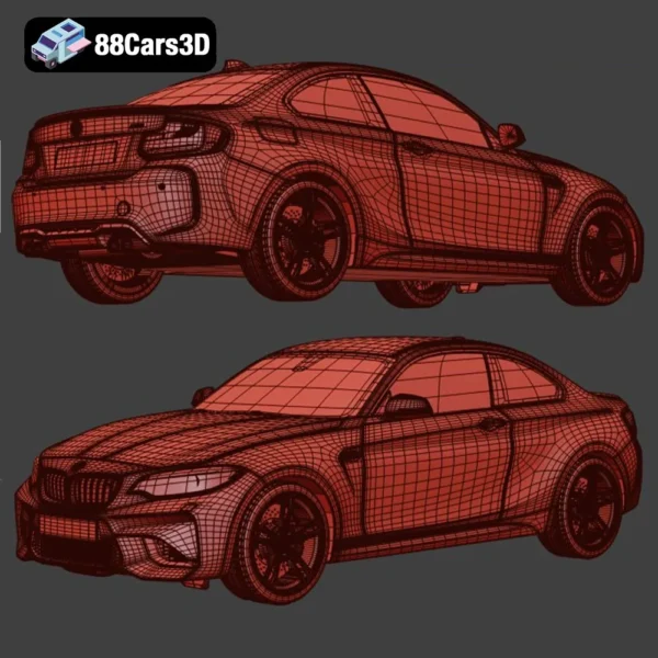 BMW_M2_Coupe_2016-008 BMW M2 Coupe 3D Model Luxury Sports Coupe Game Use