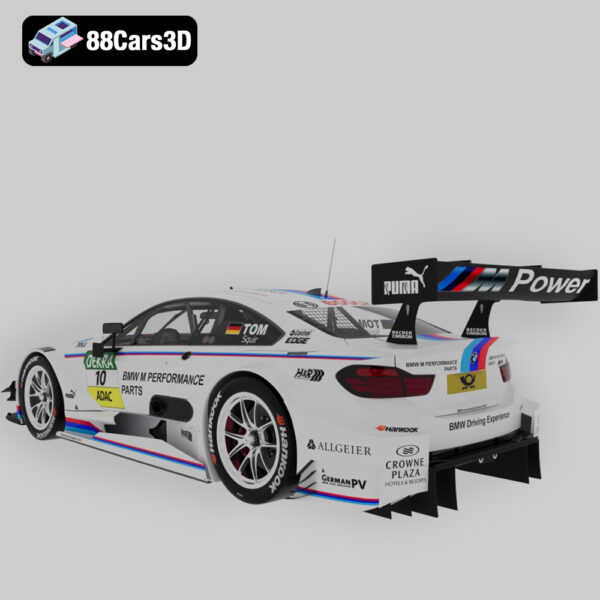 BMW M4 DTM 2015 3D Model Factory Spec Race Car