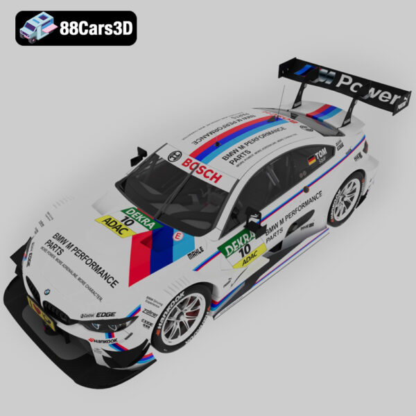 BMW M4 DTM 2015 3D Model Factory Spec Race Car