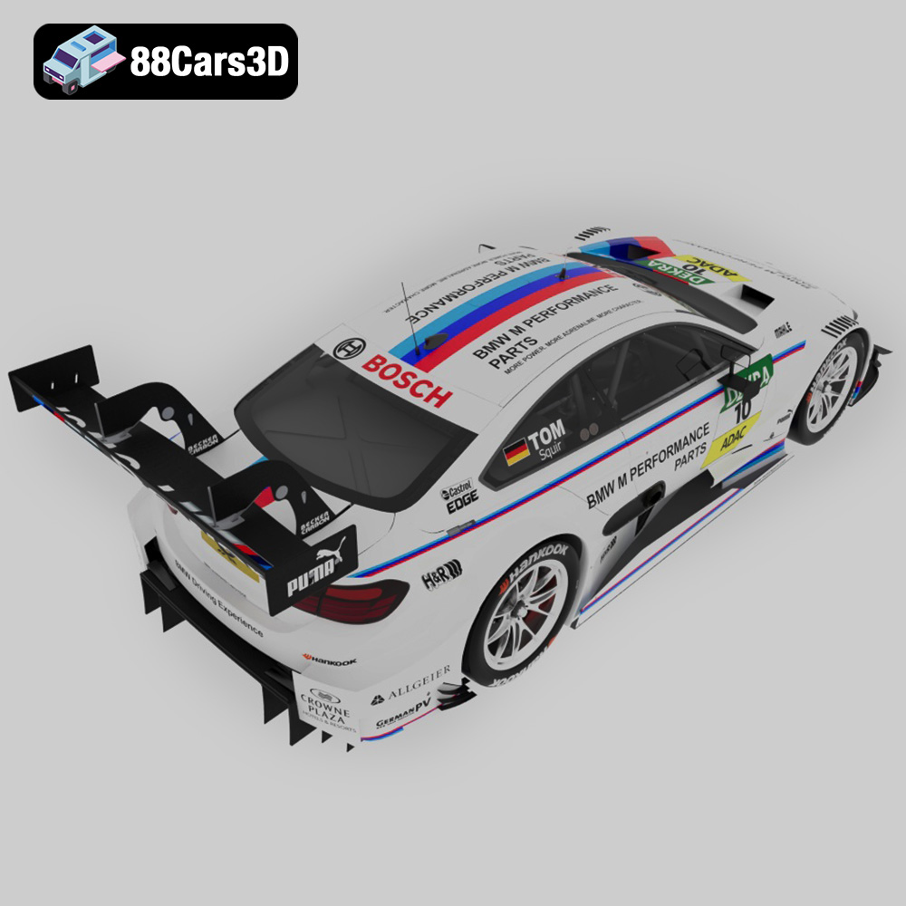 BMW M4 DTM 2015 3D Model Factory Spec Race Car 3D Printable STL