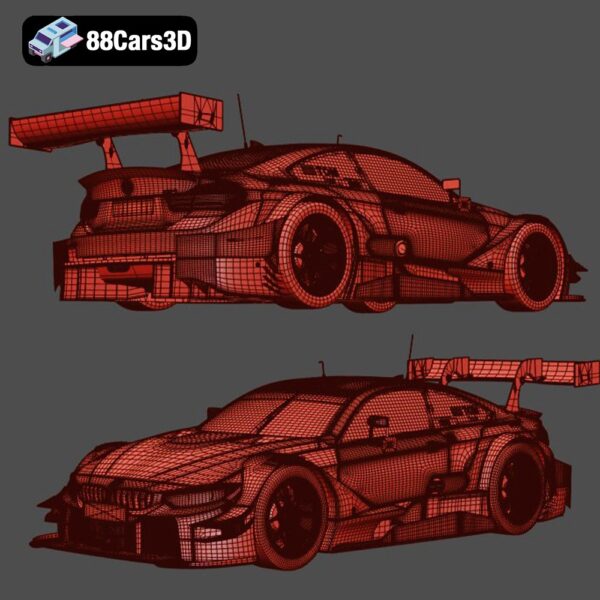 BMW M4 DTM 2015 3D Model Factory Spec Race Car