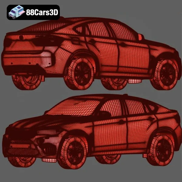 BMW X6 (Mk2) (F16) M 2015 3D Model  Luxury Sports SUV