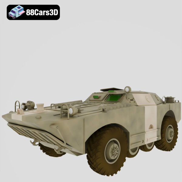 BRDM 3D Model Amphibious Armored Reconnaissance Vehicle
