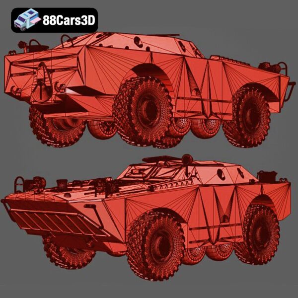 BRDM 3D Model Amphibious Armored Reconnaissance Vehicle