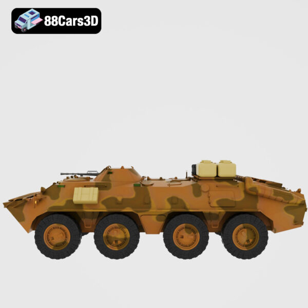BTR_70-002 BTR 70 3D Model Amphibious Eight Wheel Armored Personnel Carrier
