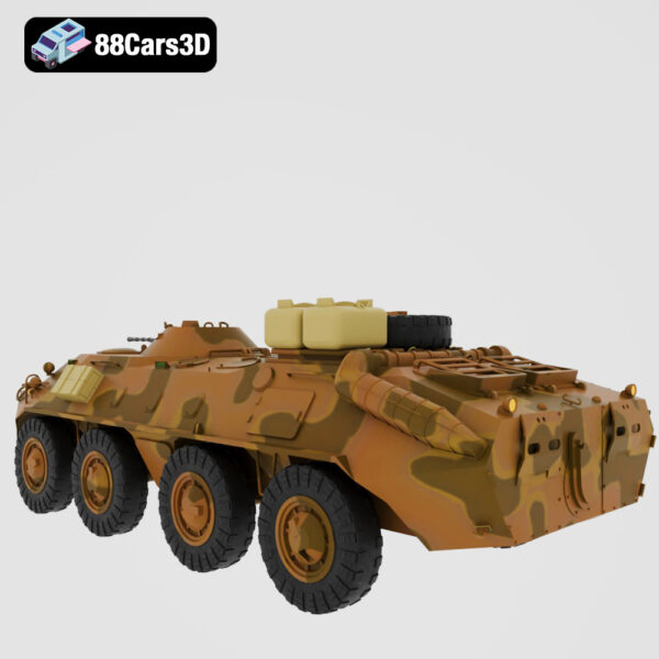 BTR_70-003 BTR 70 3D Model Amphibious Eight Wheel Armored Personnel Carrier