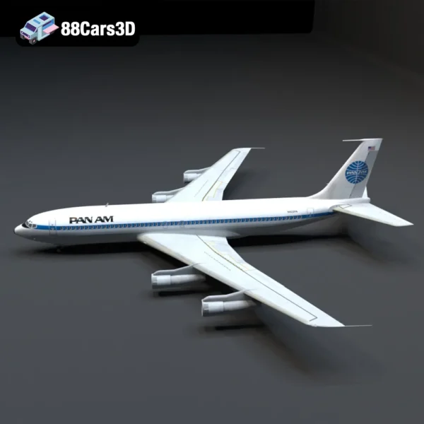 Boeing 707 3D Model  Classic Jet Airliner for Rendering