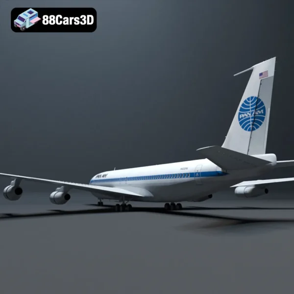 Boeing 707 3D Model  Classic Jet Airliner for Rendering