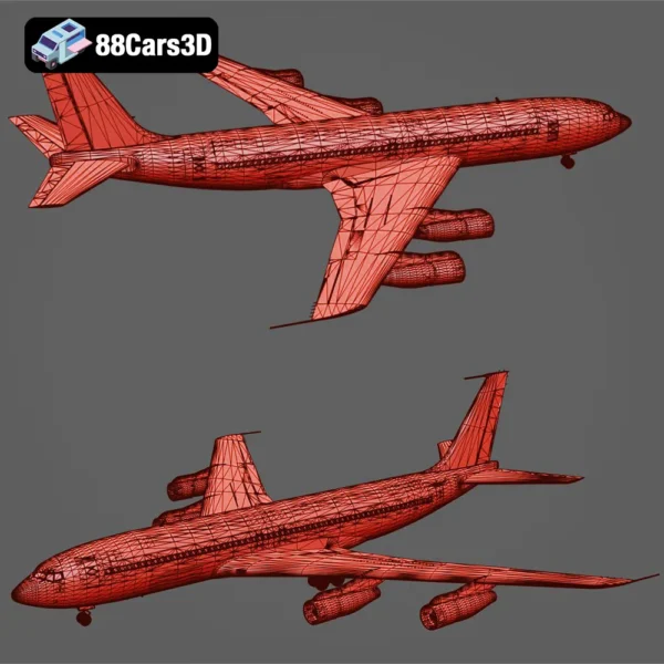 Boeing 707 3D Model  Classic Jet Airliner for Rendering