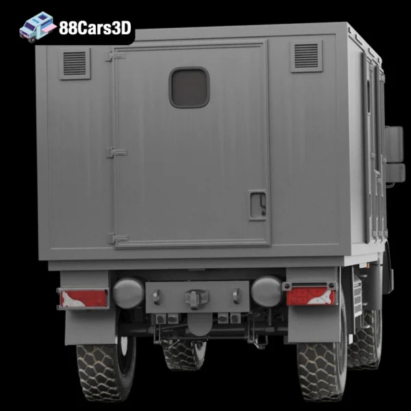 Box Truck Isuzu NPR 2018 Rigged-007 Box Truck Isuzu NPR 2018 3D Model Commercial Vehicle for Rendering