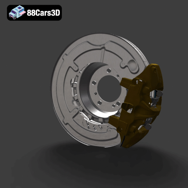 Brembo fixed calipers Brake discs Rotors Standard iron discs high Poly 005 Brembo Fixed Calipers Brake Discs Rotors High Poly 3D Model