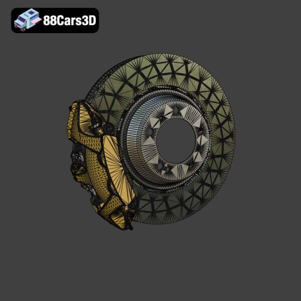 Brembo fixed calipers Brake discs Rotors Standard iron discs high Poly 009 Brembo Fixed Calipers Brake Discs Rotors High Poly 3D Model