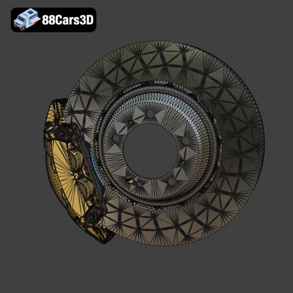 Brembo fixed calipers Brake discs Rotors Standard iron discs high Poly 010 Brembo Fixed Calipers Brake Discs Rotors High Poly 3D Model