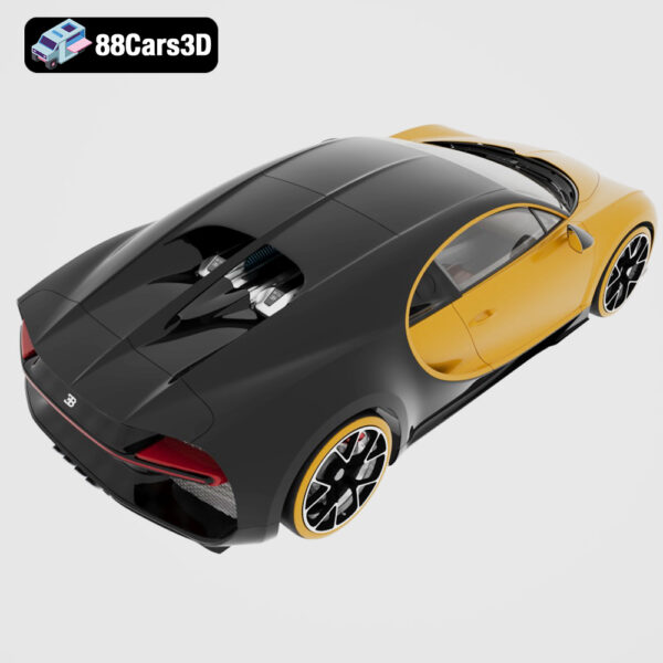 Bugatti Chiron Sport 2019 3D Model Lightweight Hypercar