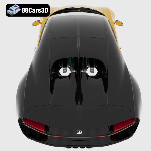 Bugatti Chiron Sport 2019 3D Model Lightweight Hypercar