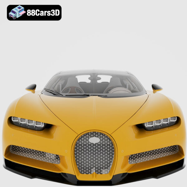 Bugatti Chiron Sport 2019 3D Model Lightweight Hypercar