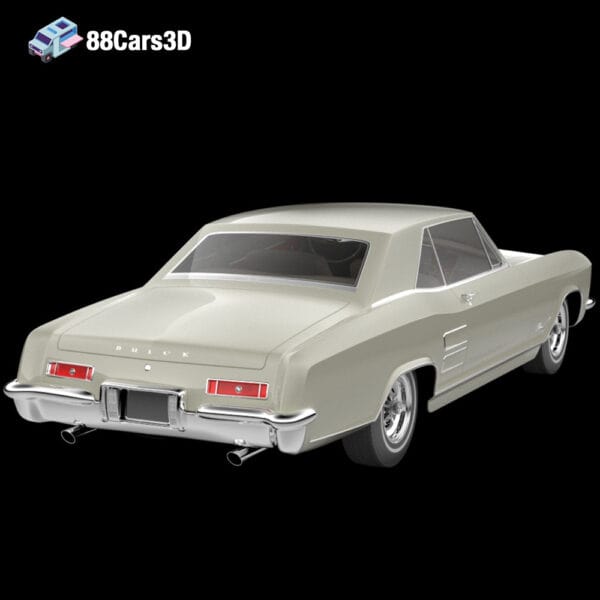 Buick Riviera 1963 3D Model Classic American Luxury Coupe for Rendering