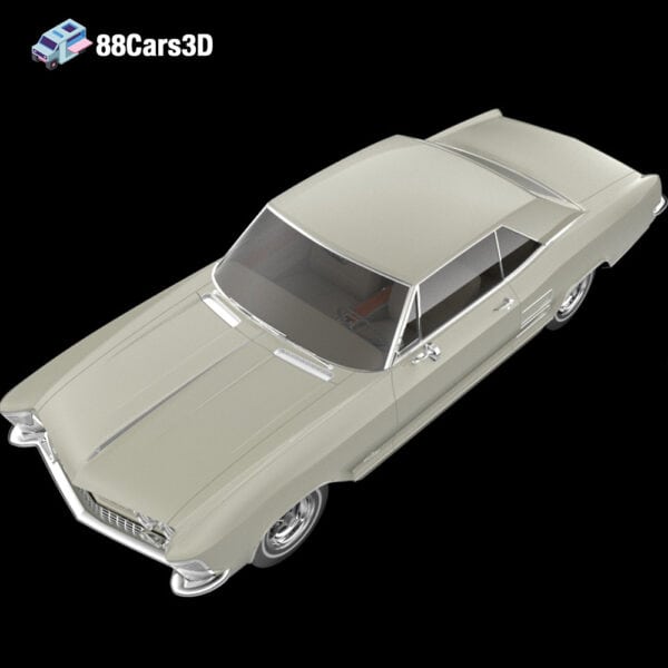 Buick Riviera 1963 3D Model Classic American Luxury Coupe for Rendering