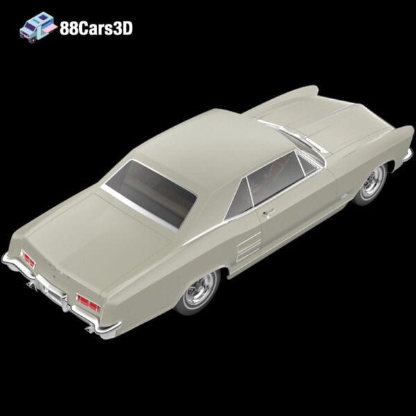 Buick Riviera 1963 3D Model Classic American Luxury Coupe for Rendering