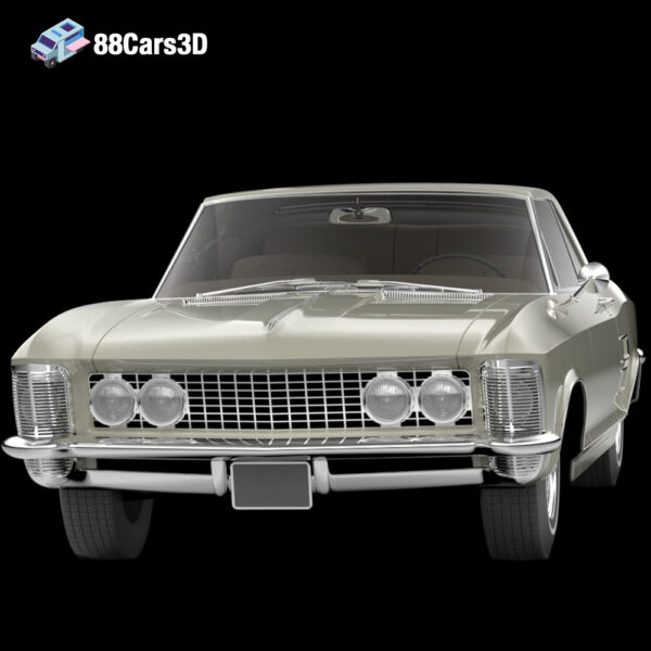 Buick Riviera 1963 3D Model Classic American Luxury Coupe for Rendering