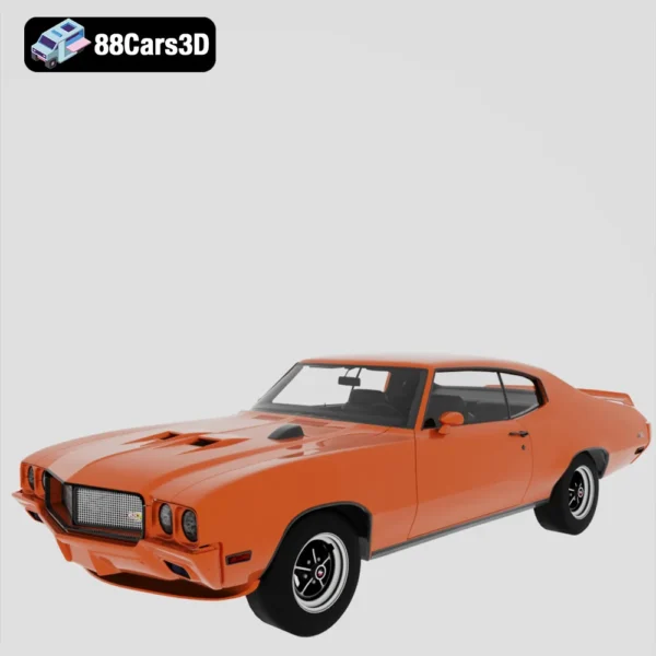 Buick GSX 1970 3D Model Classic Muscle Car for Rendering