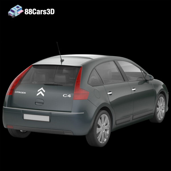Citroën C4 3D Model Stylish Compact Hatchback