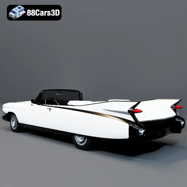 Cadillac_Eldorado_Biarritz_Convertible_1959-003 Cadillac Eldorado Biarritz Convertible 1959 3D Model Classic Luxury Car