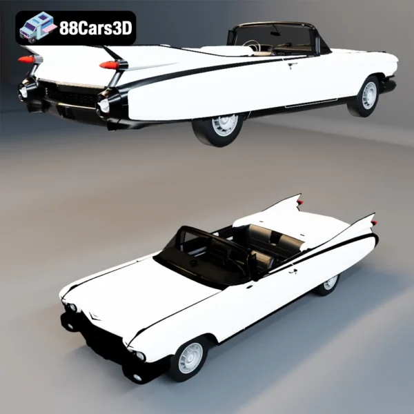Cadillac_Eldorado_Biarritz_Convertible_1959-007 Cadillac Eldorado Biarritz Convertible 1959 3D Model Classic Luxury Car