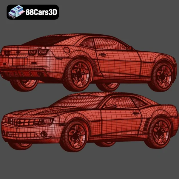 Chevrolet Camaro 2015 3D Model Muscle Car Game Use