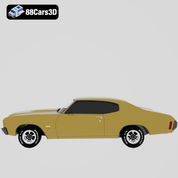 Chevrolet Chevelle SS 1970 E3D 3D Model Iconic Muscle Coupe