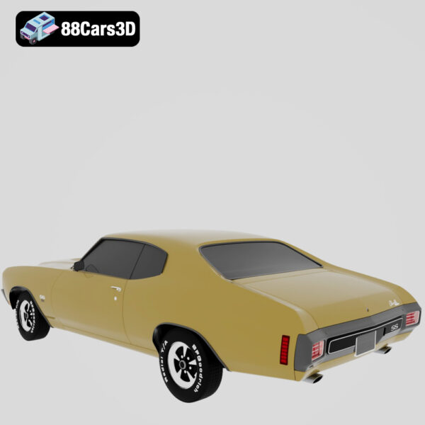 Chevrolet Chevelle SS 1970 E3D 3D Model Iconic Muscle Coupe