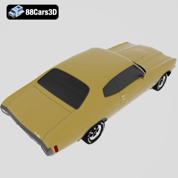 Chevrolet Chevelle SS 1970 E3D 3D Model Iconic Muscle Coupe
