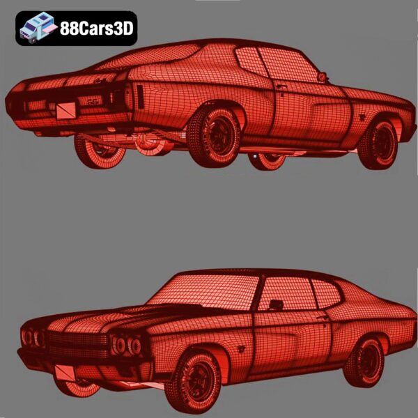 Chevrolet Chevelle SS 1970 E3D 3D Model Iconic Muscle Coupe