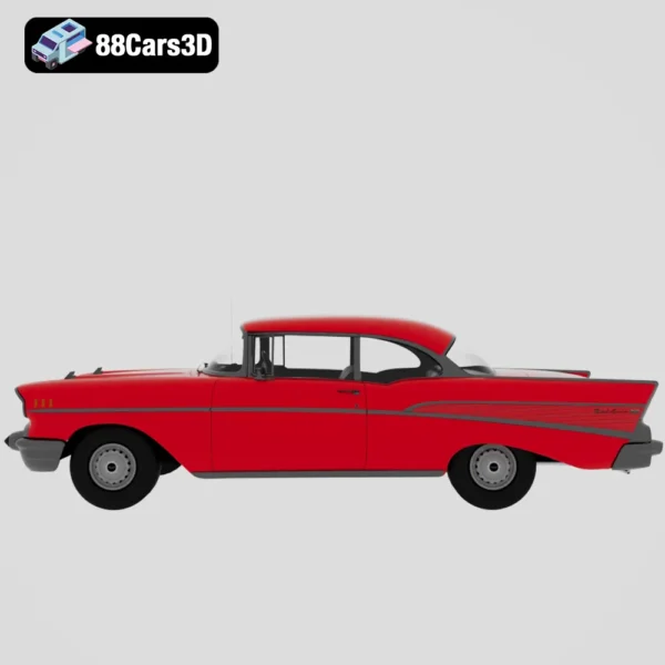 Chevrolet Bel Air 1957 3D Model Classic American Car for Rendering
