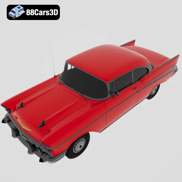 Chevrolet Bel Air 1957 3D Model Classic American Car for Rendering