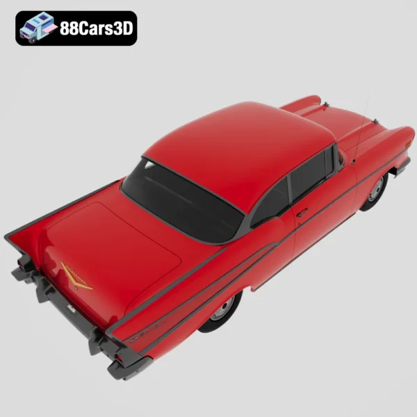 Chevrolet Bel Air 1957 3D Model Classic American Car for Rendering