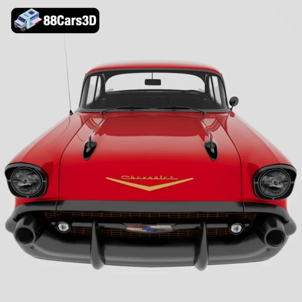 Chevrolet Bel Air 1957 3D Model Classic American Car for Rendering