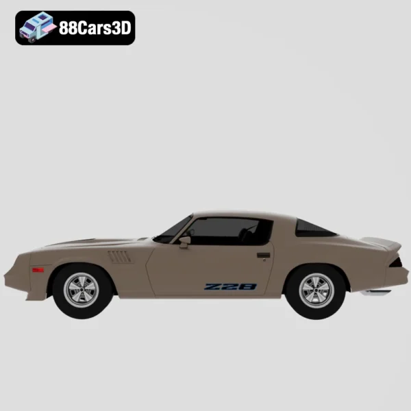 Chevrolet Camaro Z28 1979 3D Model Classic Muscle Car Game Use