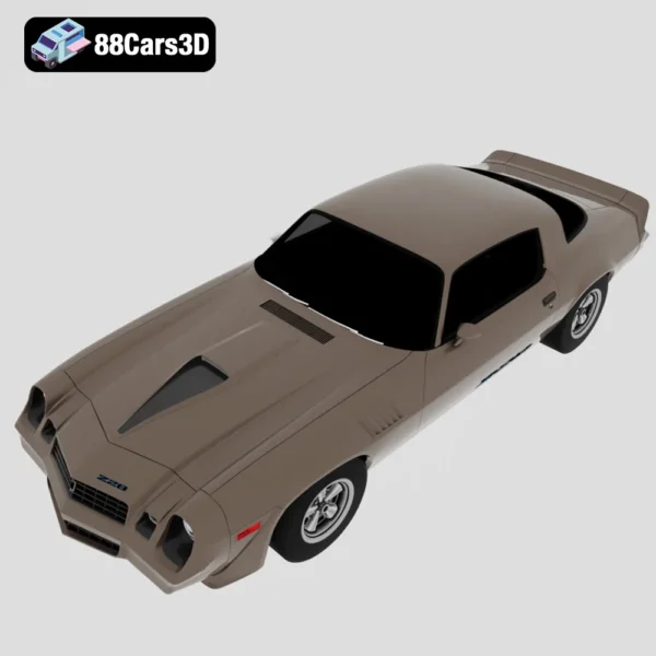 Chevrolet Camaro Z28 1979 3D Model Classic Muscle Car Game Use