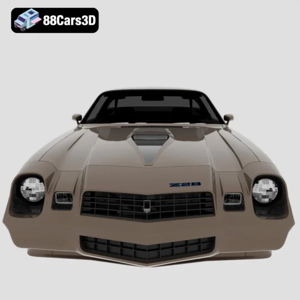Chevrolet Camaro Z28 1979 3D Model Classic Muscle Car Game Use