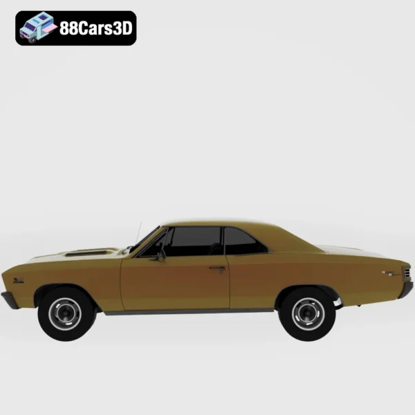 Chevrolet Chevelle SS 396 1967 3D Model Classic Muscle Car Game Use