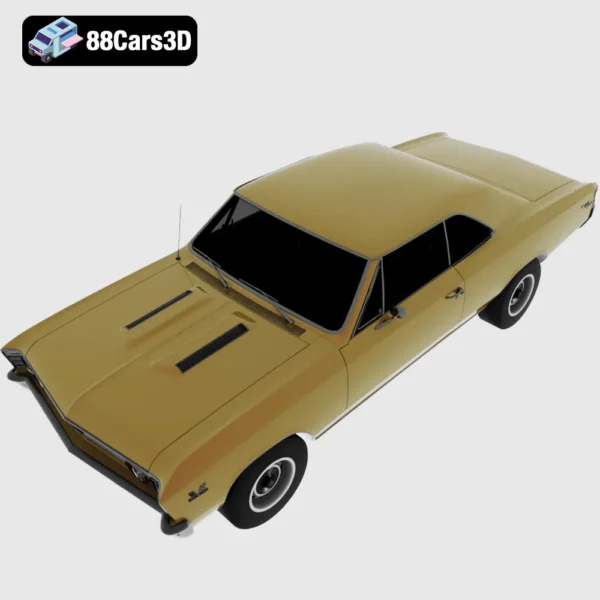Chevrolet Chevelle SS 396 1967 3D Model Classic Muscle Car Game Use